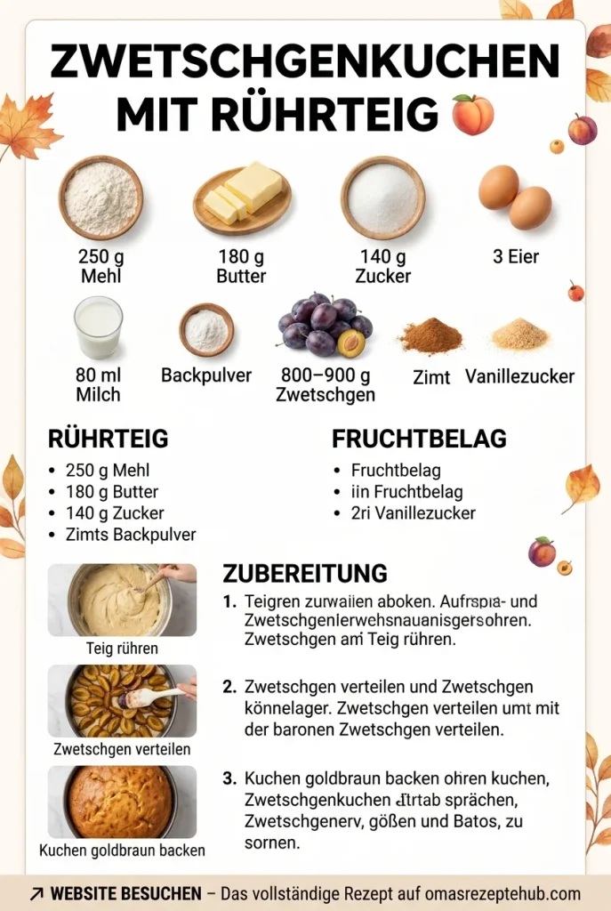 Zwetschgenkuchen Rührteig